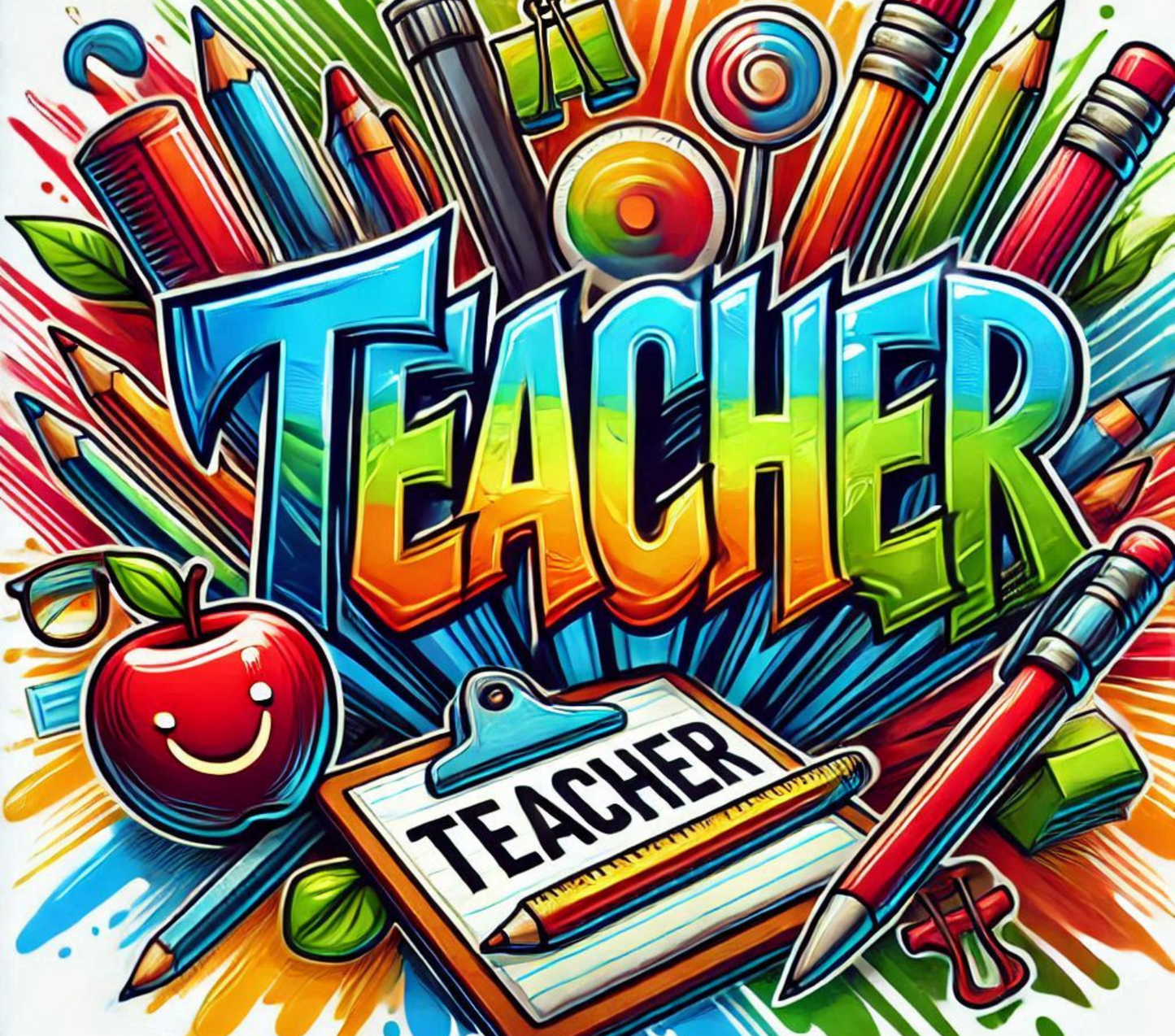 Teacher A - Stainless Steel Straight Skinny Tumblers