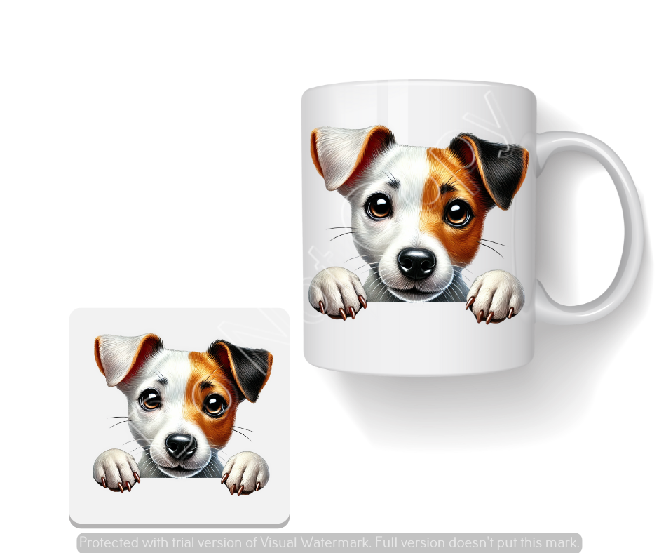 Peeking Dogs Drinkware