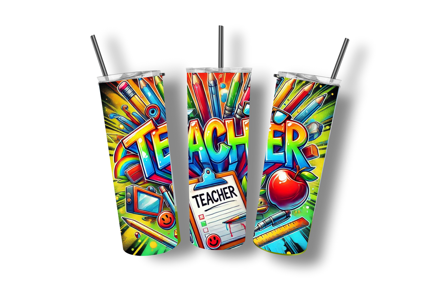 Teacher B - Stainless Steel Straight Skinny Tumblers