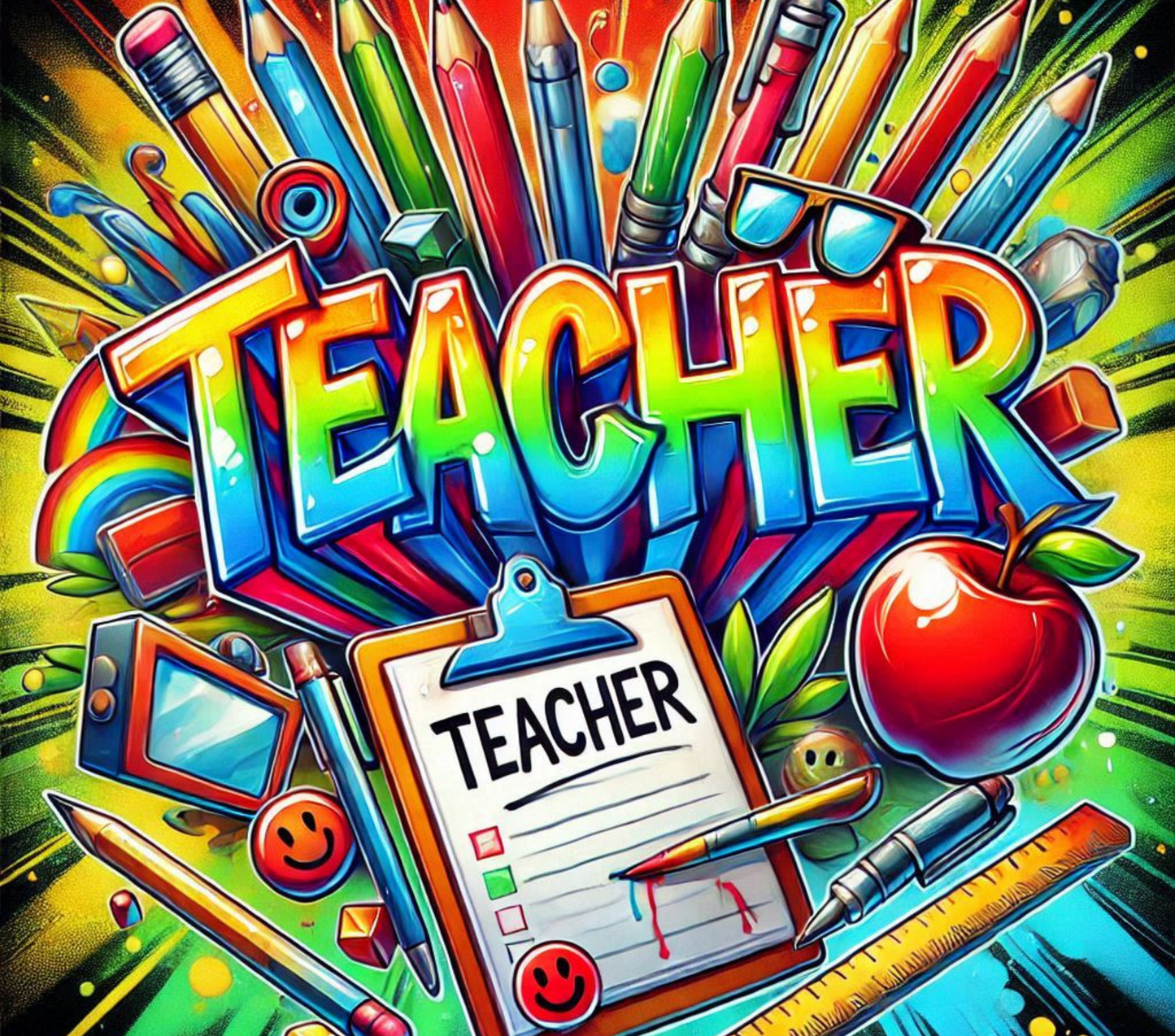 Teacher B - Stainless Steel Straight Skinny Tumblers