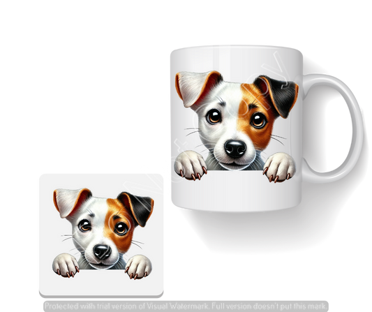 Peeking Dogs Drinkware