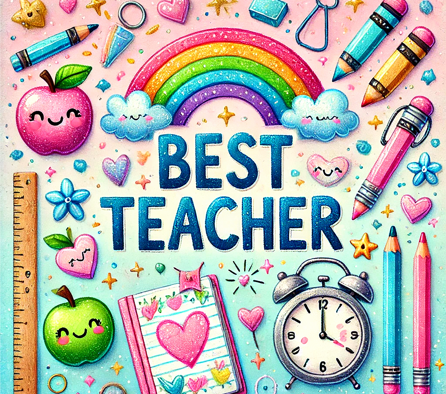 Best Teacher B - Stainless Steel Straight Skinny Tumblers
