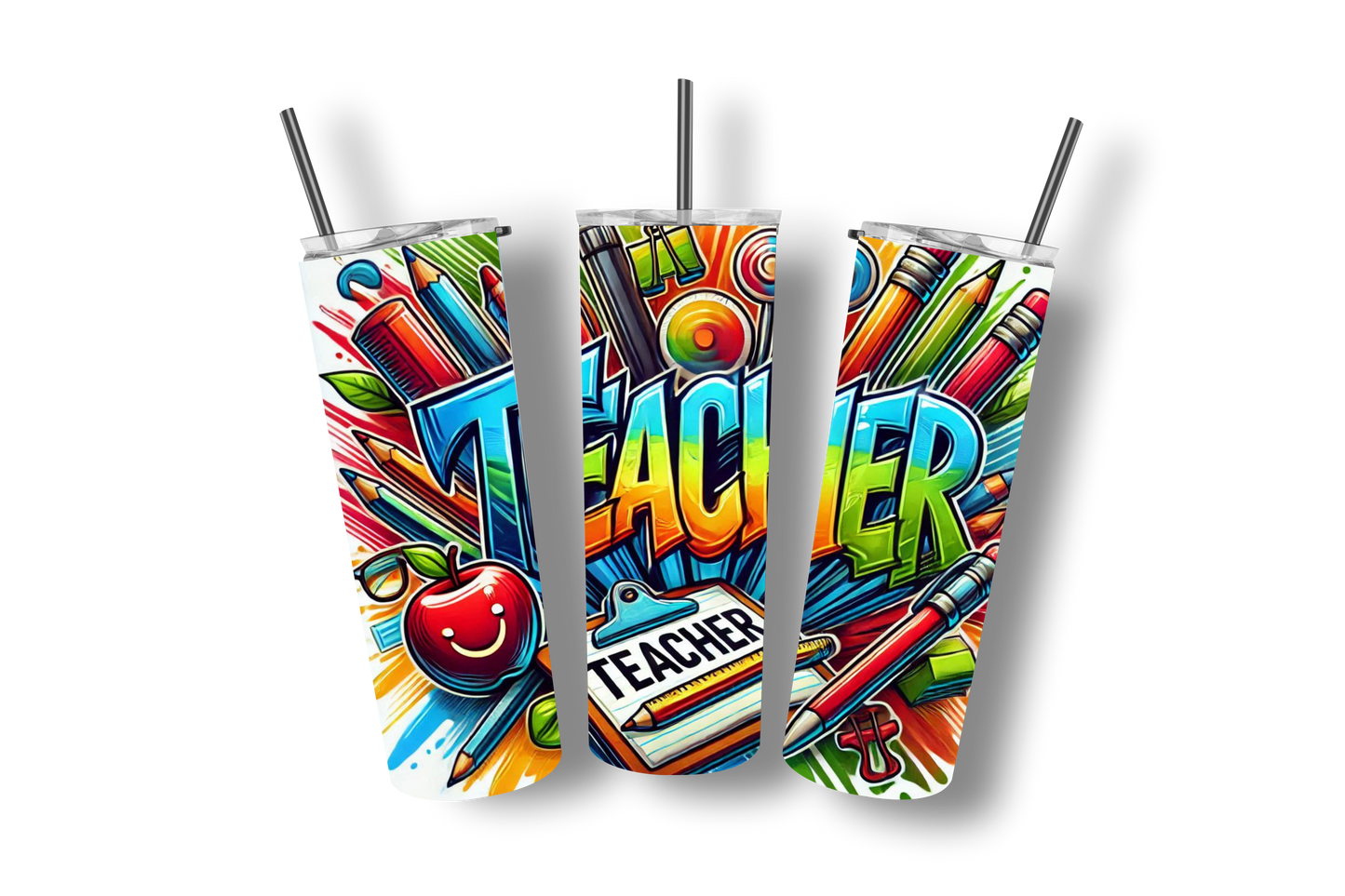 Teacher A - Stainless Steel Straight Skinny Tumblers