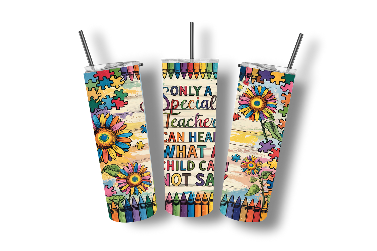 Special Teacher - Stainless Steel Straight Skinny Tumblers