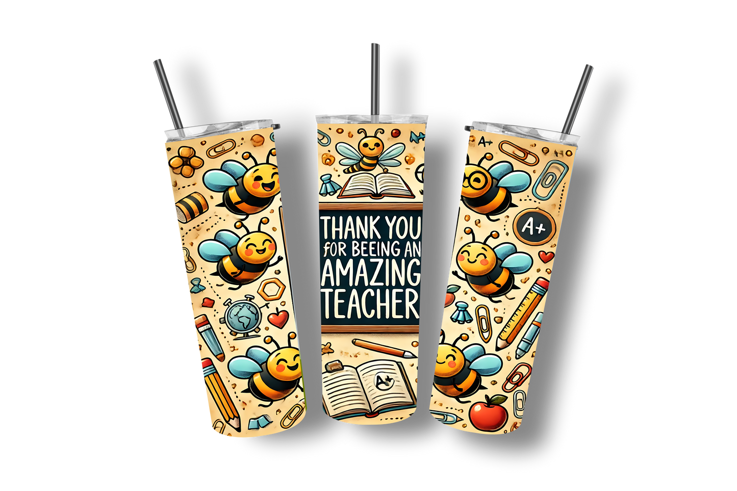 Beeing Amazing - Stainless Steel Straight Skinny Tumblers