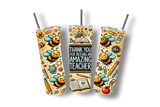 Beeing Amazing - Stainless Steel Straight Skinny Tumblers