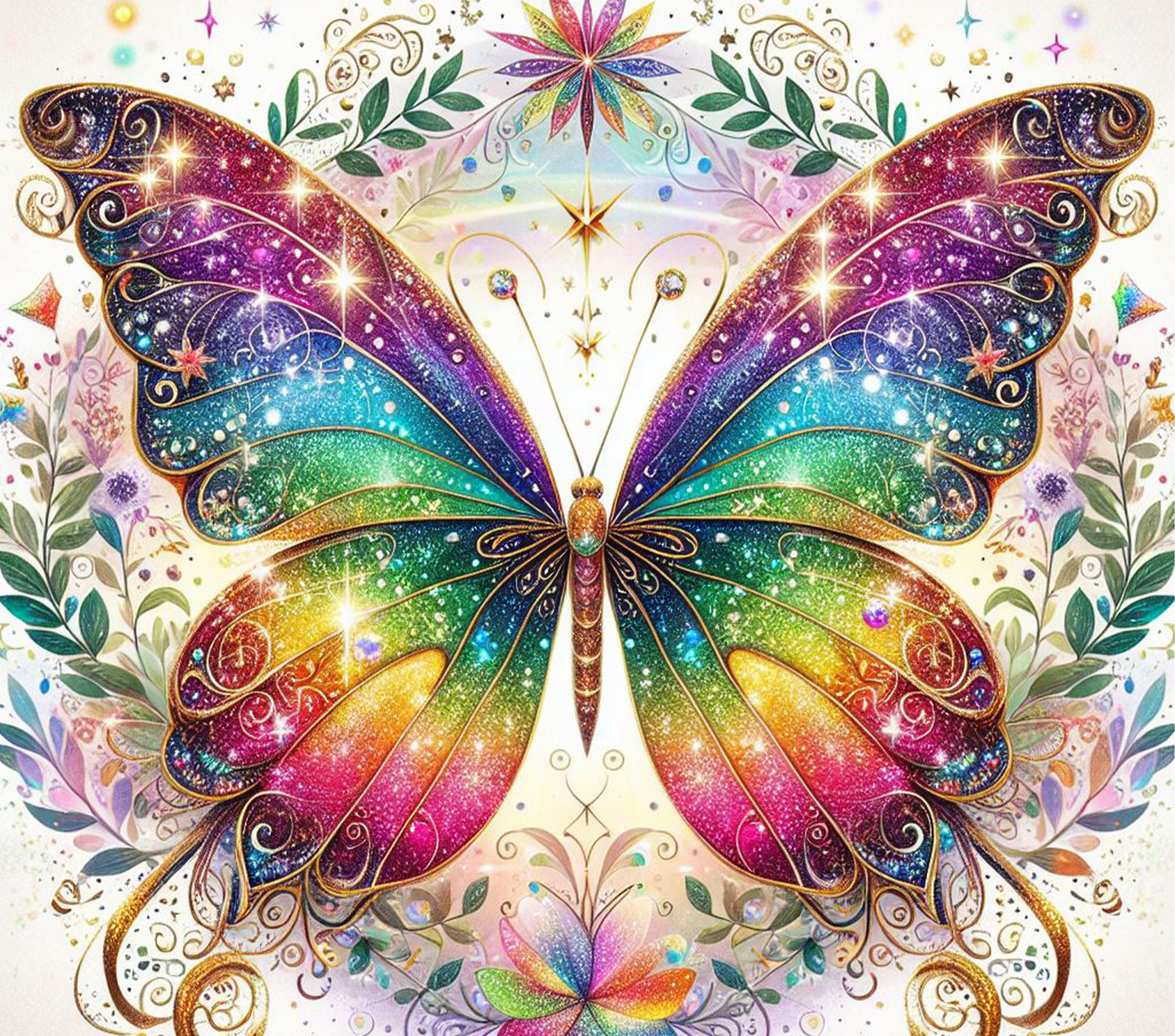 Butterfly - Stainless Steel Straight Skinny Tumblers